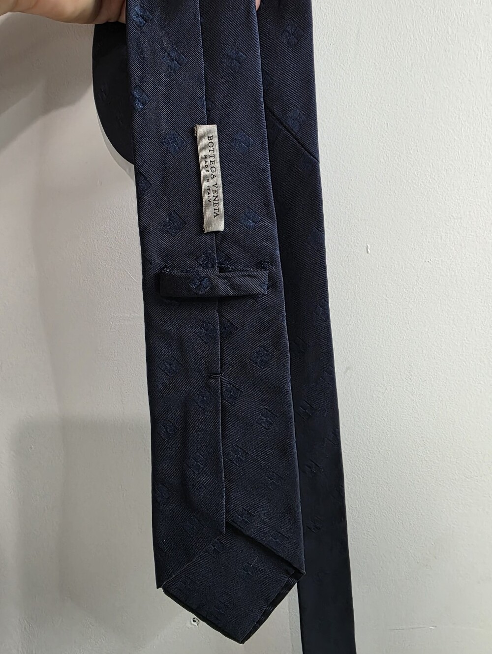 Bottega Veneta Men's Navy Silk Tie